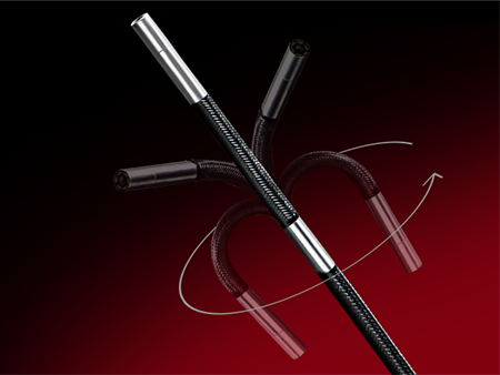 柔軟に曲がる先端カメラ