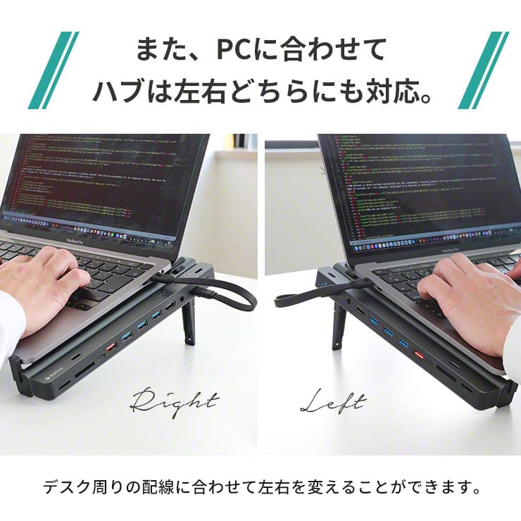 USB Type-C ハブ 11in1 ノートパソコンスタンド